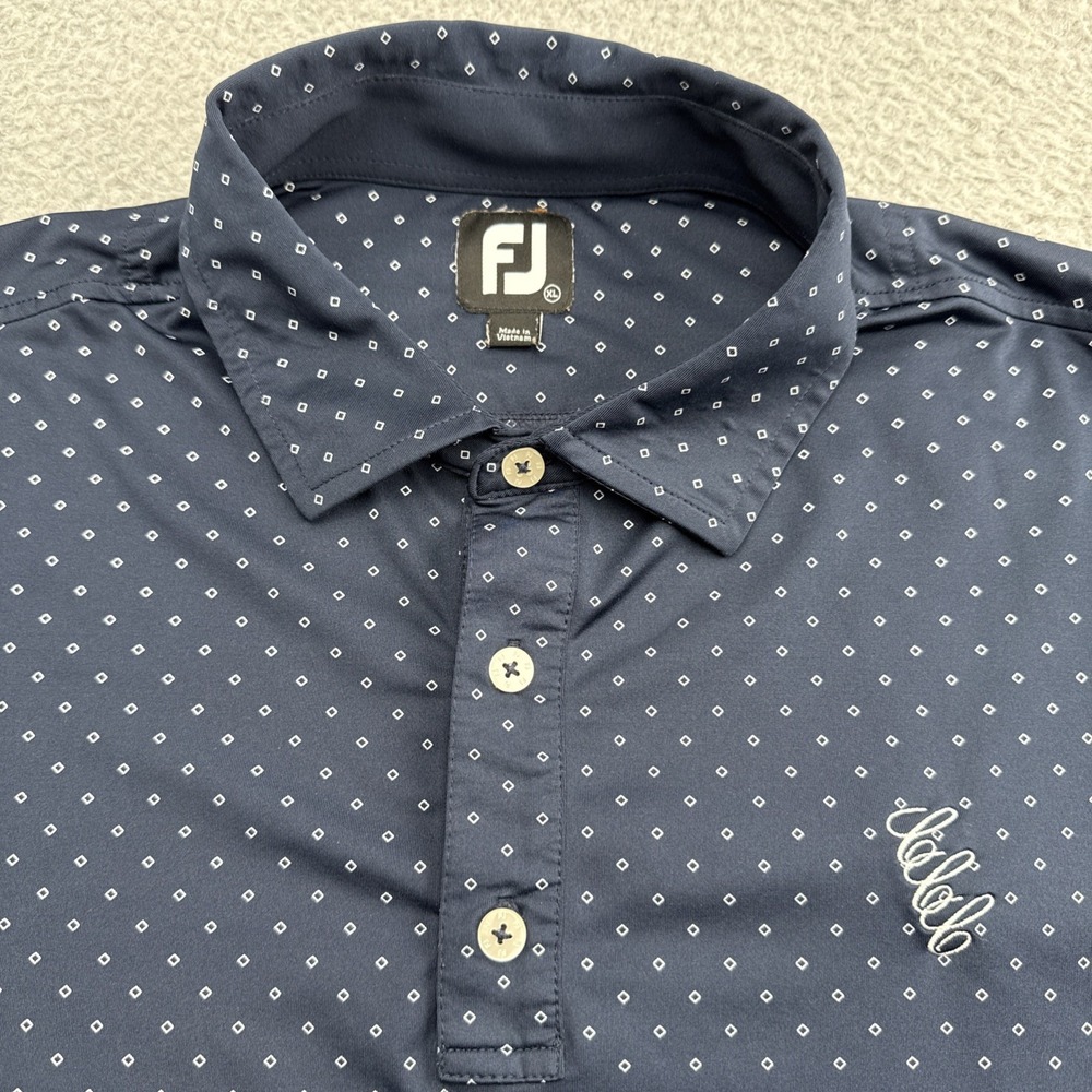 FootJoy Golf Polo Shirt Mens XL S/S FJ Wicking Performance Cleveland CC Logo